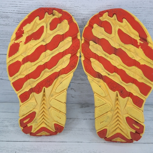 Hoka Women'sClifton 8. Size 6B, Light Blue/Orange - Picture 6 of 9